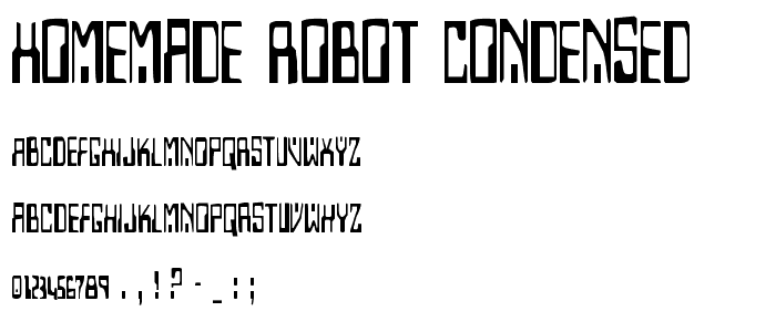 Homemade Robot Condensed font